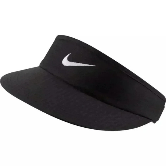 Nike  Black Lightweight Dry Fit Visor Golf Hat - Picture 1 of 8